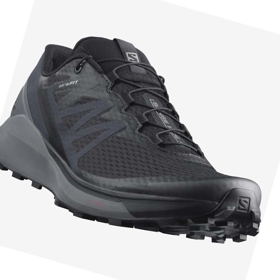 Tenis Para Trail Running Salomon SENSE RIDE 4 Hombre Negros Grises | MX 3491YXF